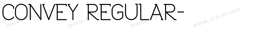 CONVEY REGULAR字体转换